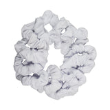 12 Pack Solid Hair Ties Scrunchies - White