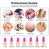 Makartt Ceramic Nail Drill Bit Set 7PCS 3/32" Safety Nail Drill Bits Remove Gel Polish Nail Gel Dip Powder Drill Bit Professional Bits Tools Nail File Drill Bit Manicure B-24