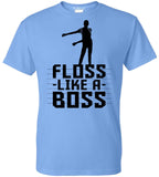 NuffSaid Adult Floss Like A Boss T-Shirt - Back Pack Kid Flossin Emote Dance Dance Tee