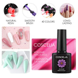 12PC Gel Nail Polish Set-Soak Off Gel Nail Polish Kit Manicure Pink Red and Gray Color Seires