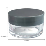 Beauticom 48 Pieces 20 Gram 20ml Empty Jars Small Plastic Round Clear containers fit Lip Balm, Cosmetic, Lotion, Pot, Food, BPA Free.