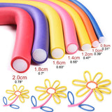 4 Pack Twist Foam Hair Rollers Bendy Foam Flexible Curling Rods- Hair Curlers Rollers Diamerter 2.0cm for Short, Medium and Long Hair