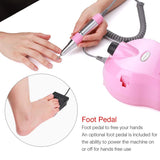 Wodesid Nail Drill Machine Kit Electric Nail File Set Gel Nail Polisher Glazing Nail Drill for Acrylic Nails, Gel Nail Art Polisher Glazing Manicure Grinder Tool (30000RPM Nail Drill)