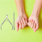 8 Pieces Cuticle Trimmer with Cuticle Pusher Stainless Steel Cuticle Remover Cuticle Nipper Cuticle Scissors Remover Manicure Pedicure Tools for Fingernails and Toenails (Silver)
