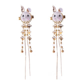 New fox rabbit Japanese Cute Hairpin Kanzashi Hair Stick for Kimono Yukata Bride Hanfu Accessory Oiran Geisha Antiquity
