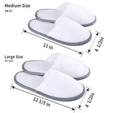 Spa Slippers, Closed Toe(12 Pairs - 6L,6M) Disposable Indoor Hotel Slippers, Fluffy Coral Fleece, Padded Sole for Comfort- for Guests, Hotel, Travel