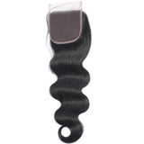 AUTTO Hair Unprocessed Brazilian Body Wave 3 Bundles with Closure (12 14 16+12 Closure,Natural Black) Virgin Brazilian Hair Bundles Weave with Lace Closure Free Part