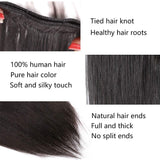 22Inch Black Human Hair Clip in Hair Extensions Brazilian Straight Human Hair Double Weft Grade 8A 100% Real Human Thick Hair Clip on Extensions 8pcs/Lot 120g (22inch #1Jet Black)