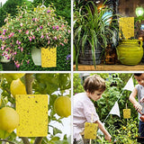 Gideal 20-Pack Dual-Sided Yellow Sticky Traps for Flying Plant Insect Such as Fungus