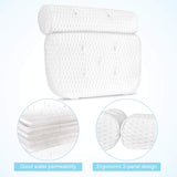 Mosuch Bath Pillow for Head Neck and Shoulder Support, 4D Air Mesh Luxury Spa Bathtub Pillow with 7 Non-Slip Suction Cups Large and Soft Bath Pillows Fits All Bathtub, Hot Tub, Jacuzzi and Home Spa