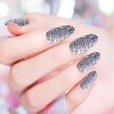28g/Box Silver Gray Shine Glitter Hexagon Sequins Paillette Dip Powder Nails Dipping Nails Long-lasting Nails No UV Light Needed (HJ-ND064B-No.133)
