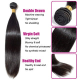 Brazilian Vrgin Straight Hair1 Bundle 28 Inch 12A Virgin Remy Virgin Straight Human Hair Bundles 100% Unprocessed Remy Hair Bundles Natural Color