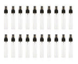 20 Pack Set 10ML Protable Refill Bulk Atomizer Spray Travel Perfume Bottle Hydrating Empty Bottle (Clear-Black)