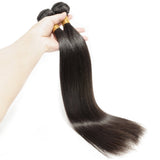 100% Unprocessed Virgin Brazilian Hair Extensions 10-24inch Weave Weft Thick Straight Human Natural Hair,#1B Natural Black 18" / 18 inch  100g