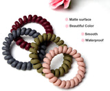 20 Pcs Spiral Hair Ties No Crease, Colorful Traceless Hair Ties, Elastic Coil Hair Ties, Matte Phone Cord Hair Ties, Waterproof Hair Coils for Women Girls