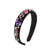 Crystal Rhinestone Wide-edge Headband for Women Hair Hoops Hair Accessories for Girls 5 styles Hair Band (One size, Style 4)