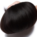 Thick Hidden Invisible Crown Human Hair Extension One Piece Secret Miracle Wire in Hairpieces No Clip No Tape in Remy Hair Translucent Fish Line Headband 90g 16''/16inch #1B Natural Black