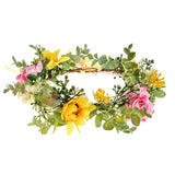 Floral Fall Adjustable Greenery Rose Bridal Flower Headband Maternity Photo Shoot Hair Wreath Halo FL-21