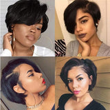 BLISSHAIR Short Bob Pixie Cut Wig Lace Front Curly Human Hair Wigs for Black Women 100% Brazilian Hair Side Part Wigs with Baby Hair