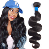 Cranberry Hair Unprocessed Peruvian Virgin Hair Body Wave One Bundle Virgin Human Hair Extension Weave Natural Black Color Hair(22)