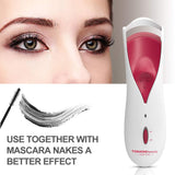 TOUCHBeauty Heated Eyelash Curler, Electric Lash Curler Safe with Smart Silicone Heating Pads and Efficient with Fast Heating Up Perfect for All Eye Shapes, Natural Curling and Long Lasting (Red)
