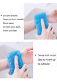 2Pcs Back Scrubber for Shower-Extra Long 34inch Dual Sided Exfoliating Silicone Body Scrubber with Soft Brush and Massage Dots for Deep Clean & Invigorate Your Skin(Blue and Pink)