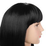 BERON Child Short Bob Girls Wave Cosplay Wig Halloween Costumes Anime Party Wig (Black)