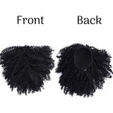 Gemily Afro Ponytail Extension Kinky Curly Long Black Synthetic Drawstring Hairpiece Natural Pony Tail Hair Wraps for Black Women