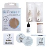 Personal at Home Ear Piercing Kit w/Gun & 3mm CZ Stainless Steel Earrings painless and easy to use with instructions. Save a lot of money