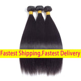 10A Brazilian Virgin Straight Hair 3 Bundles 14" 16" 18" Virgin Straight Human Hair Bundles 100% Unprocessed Remy Hair Bundles Natural Color