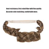 Winopey 3 Strands Synthetic Hair braided Headband Classic Chunky Plaited Elastic Stretch Hairpiece braid headband - Ladies Beauty Headwear (Color 88T)