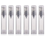 12PCS Clear Empty Portable Refill Airless Vacuum Pump Bottles Cosmetic Make-up Cream Lotion Sample Travel Packing Toiletries Liquid Storage Container Vial Jars for Emulsion Face Cream Shower Gel