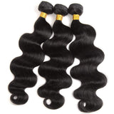 Brazilian Body Wave Virgin Hair 1 Bundle 16 Inch 9A Unprocessed Human Hair Weave Single Bundle Natural Black Hair Extensions 100g(16Inch)