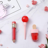28 Pcs Refillable Empty Lip Gloss Tube Tool Set, 8 Pcs Ice-cream Shaped Lip Balm Tubes 8 Pcs Pencil Shaped Lip Gloss Containers 8 Pcs Lollipop Shaped Plastic Tube Containers with 4 Pcs Mini Funnels