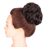 2PCS Messy Bun Hair Scrunchies for Women's Hair Messy Bun Hair Piece Synthetic Chignon Bun Extensions (Dark Brown)