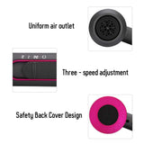 1800W Professional Hair Dryer, 6Types Powerful Constant Temperature Hair Dryer Low Noise with Ionic Conditioning - Powerful, Fast Hairdryer Styling Dryer Hairdryer, 3 Speeds, 2 nozzles(pink)