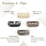 RUNATURE Clip on Hair 20 Inches Color 4 Chocolate Brown (50g,3Pieces) Real Human Hair Extensions for Women Clip in Hair Extensions