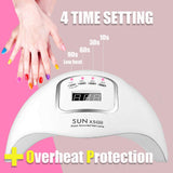 150W UV LED Nail Lamp,Yivon Nail-Light Dryer for Gel and Regular Polish with 4 Timers, Nail Art Tools for Manicure and Pedicure
