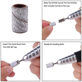 Makartt Nail Drill Bits Set and Sanding Bands Bundle, 10Pcs Tungsten Carbide Nail Drill Bits and 300Pcs Sanding Bands Remove Poly Nail Gel
