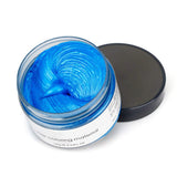 4 Colors Temporary Hair Dye Wax,Instant Hair Dye Wax 4.23 oz Natural Hairstyle Pomade Cream Unisex Hair Wax for men and women(Blue+Purple+White+Gray)