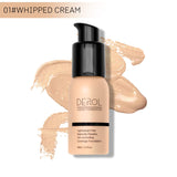 DAGEDA Soft Full Coverage Concealer Liquid Foundation Brightening Moisturizing Oil Control Waterproof Liquid Foundation Cream for Any Skin Color, Age And Sex 30ml（#01 WHIPPED CREAM）