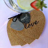 Kate Aspen "Heart" Cork Coasters, Set of 4