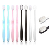 8 Pieces Extra Soft Toothbrush Nano Toothbrush Silk Toothbrush Soft Bristle Toothbrush with 20,000 Bristles, Soft Toothbrushes for Adults Kid Children