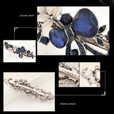 4 Packs Heart Shaped Crystal Butterfly Flower Vintage Hair Barrettes Peacock Rhinestones French Hair Clip Bridal Wedding Formal Event Jewelry Accessory for Women Girls