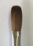 Six Angles - CRIMPED - Black Handle Petal 100% Kolinsky Acrylic Nail Brush (Crimped 10)