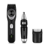 Beard Trimmer SUPRENT Adjustable Beard Trimmer, All-in-one Beard Trimmer for Men with Li-ion Battery, Fast Charge, Long-Lasting Use, 19 Built-in Precise Lengths, USB Charging, Nose Hair Trimmer