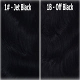 Benehair One Piece Clip In Hair Extensions Human Hair 22 inch Natural Off Black 3/4 Full Head with 5 Clips Long Straight Natural Soft Real Hair for Women 22" #1B