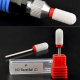 Ceramic Nail Drill Bit Set Electric Medium Grit Gel Remove Polishing Pedicure Nail Art Tools, 3/32 Inchl with Cleaning Brush for Removing Gel and Acrylics Set of 3 …