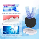 Ultrasonic Toothbrush, Automatic Toothbrush 360° Electric Sonic Toothbrush Teeth Whitening Kit with LED Light, Mayeec Black Electric Toothbrush Teeth Whitening