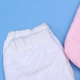 LEORX Paraffin Wax Gloves and Booties Set 4 Pairs Terry Cloth Mitts Booties Moisturizing Spa Accessories for Hand Foot Care (Pink and White)